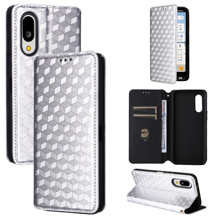 Cubic Grid Texture Flip Leather Phone Case, For Sharp Aquos wish6, For Sharp Aquos R11, For Sharp Aquos Sense10 / Sense9, For Sharp Aquos R10 / R9, For Sharp Aquos wish5, For Sharp Basio Active3, For Sharp Aquos R8 Pro / Leica Leitz Phone 3