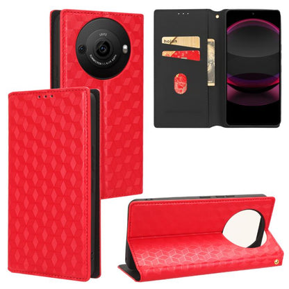 Cubic Grid Texture Flip Leather Phone Case, For Sharp Aquos wish6, For Sharp Aquos R11, For Sharp Aquos Sense10 / Sense9, For Sharp Aquos R10 / R9, For Sharp Aquos wish5, For Sharp Basio Active3, For Sharp Aquos R8 Pro / Leica Leitz Phone 3