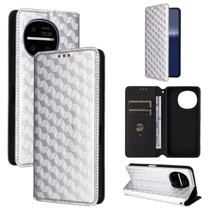 Cubic Grid Texture Flip Leather Phone Case, For Sharp Aquos wish6, For Sharp Aquos R11, For Sharp Aquos Sense10 / Sense9, For Sharp Aquos R10 / R9, For Sharp Aquos wish5, For Sharp Basio Active3, For Sharp Aquos R8 Pro / Leica Leitz Phone 3
