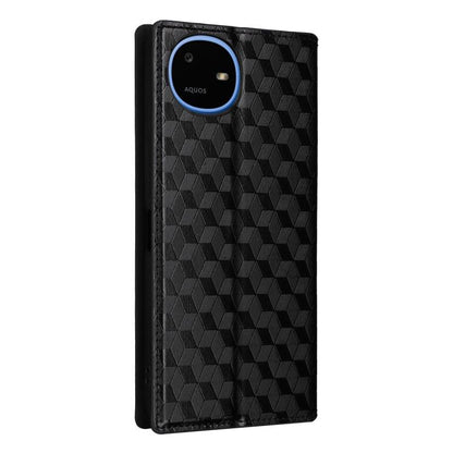 Cubic Grid Texture Flip Leather Phone Case, For Sharp Aquos wish6, For Sharp Aquos R11, For Sharp Aquos Sense10 / Sense9, For Sharp Aquos R10 / R9, For Sharp Aquos wish5, For Sharp Basio Active3, For Sharp Aquos R8 Pro / Leica Leitz Phone 3
