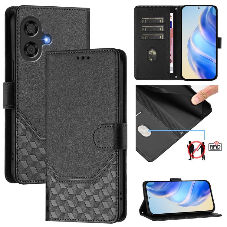 Honeycomb Embossing RFID Leather Phone Case, For Coolpad C16, For Coolpad X100, For Coolpad Cool 40i
