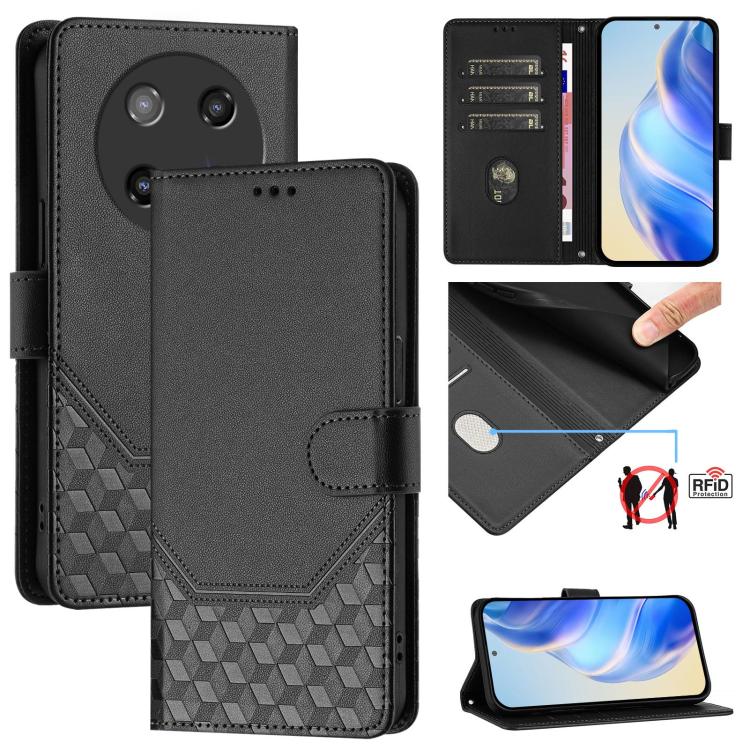 Honeycomb Embossing RFID Leather Phone Case, For Coolpad C16, For Coolpad X100, For Coolpad Cool 40i