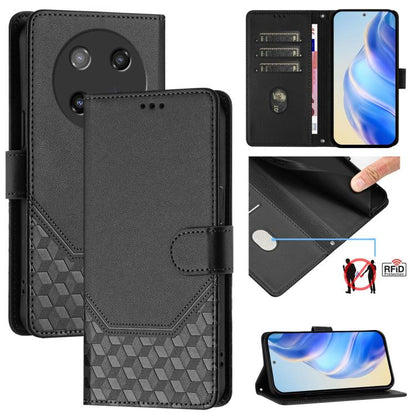 Honeycomb Embossing RFID Leather Phone Case, For Coolpad C16, For Coolpad X100, For Coolpad Cool 40i
