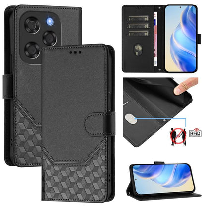 Honeycomb Embossing RFID Leather Phone Case, For Coolpad C16, For Coolpad X100, For Coolpad Cool 40i