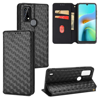 Cubic Grid Texture Flip Leather Phone Case, For Blackview Oscal C30 / C30 Pro, For Blackview A53 / A53 Pro, For Blackview A85, For Blackview Oscal C80, For Blackview A55 Pro, For Blackview A50, For Blackview A95, For Blackview A55                      ...