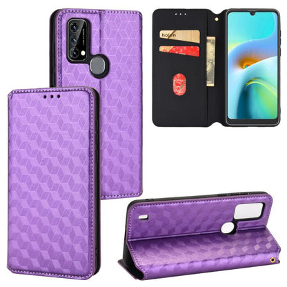 Cubic Grid Texture Flip Leather Phone Case, For Blackview Oscal C30 / C30 Pro, For Blackview A53 / A53 Pro, For Blackview A85, For Blackview Oscal C80, For Blackview A55 Pro, For Blackview A50, For Blackview A95, For Blackview A55                      ...