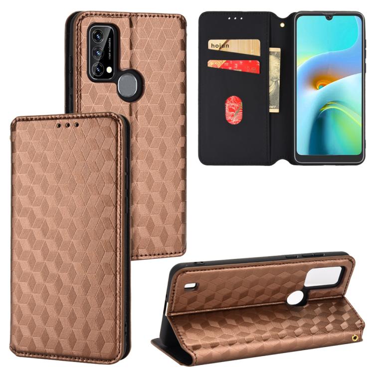 Cubic Grid Texture Flip Leather Phone Case, For Blackview Oscal C30 / C30 Pro, For Blackview A53 / A53 Pro, For Blackview A85, For Blackview Oscal C80, For Blackview A55 Pro, For Blackview A50, For Blackview A95, For Blackview A55                      ...