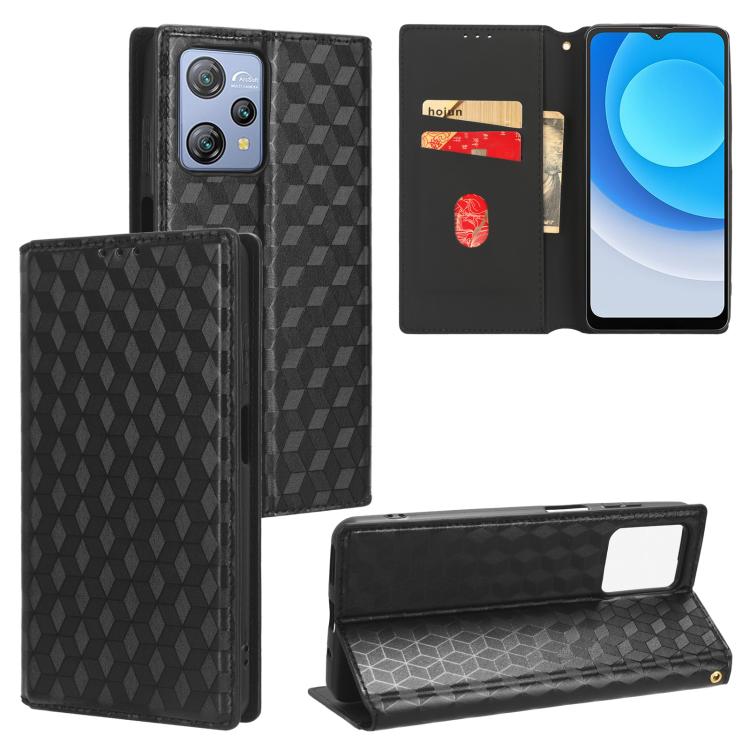 Cubic Grid Texture Flip Leather Phone Case, For Blackview Oscal C30 / C30 Pro, For Blackview A53 / A53 Pro, For Blackview A85, For Blackview Oscal C80, For Blackview A55 Pro, For Blackview A50, For Blackview A95, For Blackview A55                      ...
