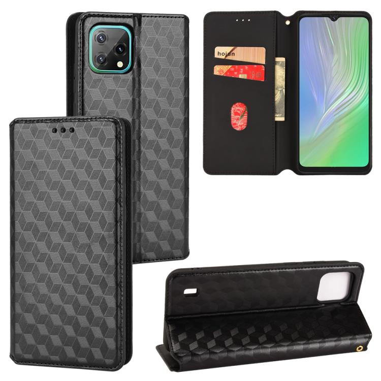Cubic Grid Texture Flip Leather Phone Case, For Blackview Oscal C30 / C30 Pro, For Blackview A53 / A53 Pro, For Blackview A85, For Blackview Oscal C80, For Blackview A55 Pro, For Blackview A50, For Blackview A95, For Blackview A55                      ...