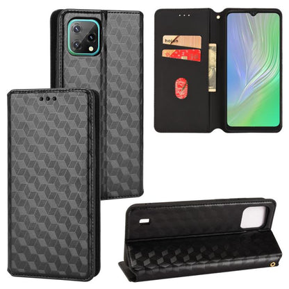Cubic Grid Texture Flip Leather Phone Case, For Blackview Oscal C30 / C30 Pro, For Blackview A53 / A53 Pro, For Blackview A85, For Blackview Oscal C80, For Blackview A55 Pro, For Blackview A50, For Blackview A95, For Blackview A55                      ...