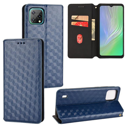 Cubic Grid Texture Flip Leather Phone Case, For Blackview Oscal C30 / C30 Pro, For Blackview A53 / A53 Pro, For Blackview A85, For Blackview Oscal C80, For Blackview A55 Pro, For Blackview A50, For Blackview A95, For Blackview A55                      ...