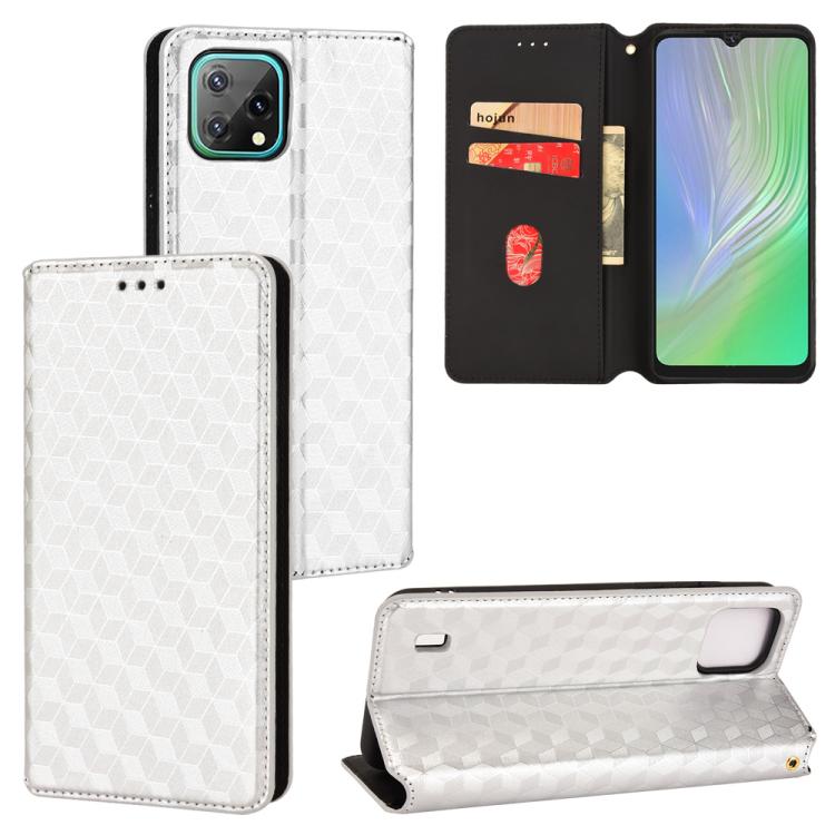 Cubic Grid Texture Flip Leather Phone Case, For Blackview Oscal C30 / C30 Pro, For Blackview A53 / A53 Pro, For Blackview A85, For Blackview Oscal C80, For Blackview A55 Pro, For Blackview A50, For Blackview A95, For Blackview A55                      ...