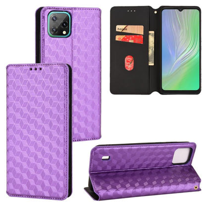 Cubic Grid Texture Flip Leather Phone Case, For Blackview Oscal C30 / C30 Pro, For Blackview A53 / A53 Pro, For Blackview A85, For Blackview Oscal C80, For Blackview A55 Pro, For Blackview A50, For Blackview A95, For Blackview A55                      ...