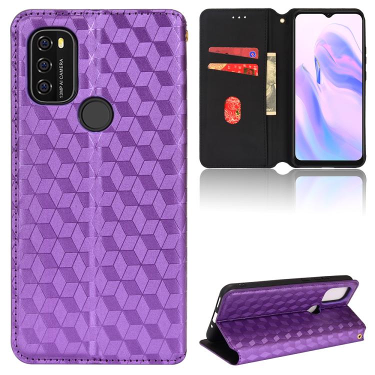 Cubic Grid Texture Flip Leather Phone Case, For Blackview Oscal C30 / C30 Pro, For Blackview A53 / A53 Pro, For Blackview A85, For Blackview Oscal C80, For Blackview A55 Pro, For Blackview A50, For Blackview A95, For Blackview A55                      ...