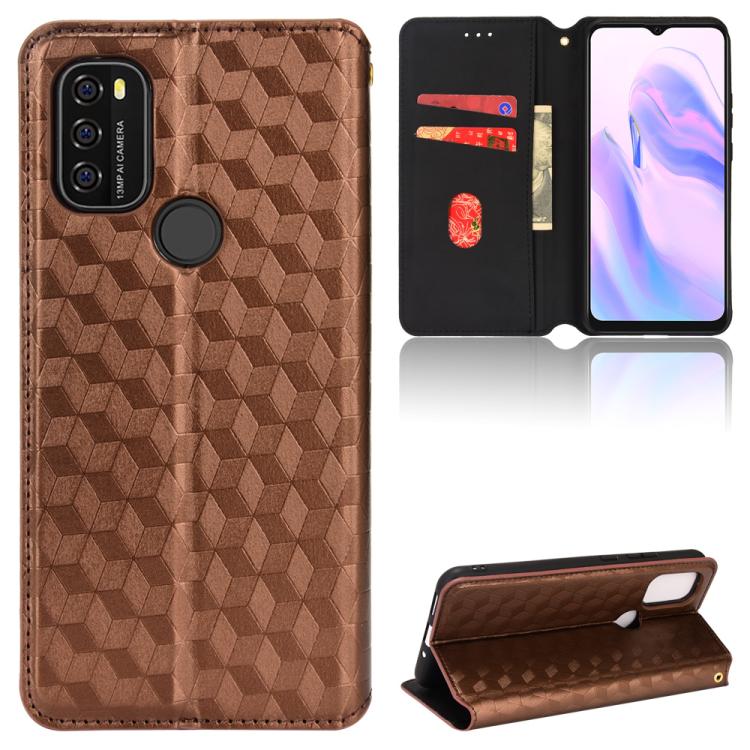Cubic Grid Texture Flip Leather Phone Case, For Blackview Oscal C30 / C30 Pro, For Blackview A53 / A53 Pro, For Blackview A85, For Blackview Oscal C80, For Blackview A55 Pro, For Blackview A50, For Blackview A95, For Blackview A55                      ...