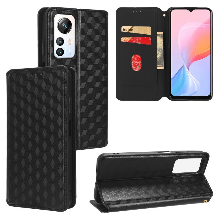 Cubic Grid Texture Flip Leather Phone Case, For Blackview Oscal C30 / C30 Pro, For Blackview A53 / A53 Pro, For Blackview A85, For Blackview Oscal C80, For Blackview A55 Pro, For Blackview A50, For Blackview A95, For Blackview A55                      ...
