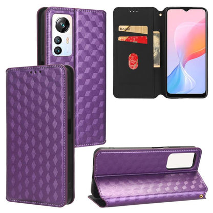 Cubic Grid Texture Flip Leather Phone Case, For Blackview Oscal C30 / C30 Pro, For Blackview A53 / A53 Pro, For Blackview A85, For Blackview Oscal C80, For Blackview A55 Pro, For Blackview A50, For Blackview A95, For Blackview A55                      ...