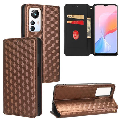 Cubic Grid Texture Flip Leather Phone Case, For Blackview Oscal C30 / C30 Pro, For Blackview A53 / A53 Pro, For Blackview A85, For Blackview Oscal C80, For Blackview A55 Pro, For Blackview A50, For Blackview A95, For Blackview A55                      ...