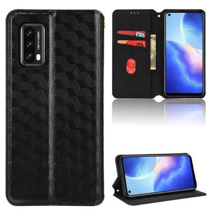 Cubic Grid Texture Flip Leather Phone Case, For Blackview Oscal C30 / C30 Pro, For Blackview A53 / A53 Pro, For Blackview A85, For Blackview Oscal C80, For Blackview A55 Pro, For Blackview A50, For Blackview A95, For Blackview A55                      ...