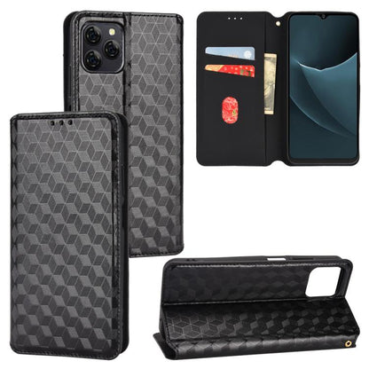 Cubic Grid Texture Flip Leather Phone Case, For Blackview Oscal C30 / C30 Pro, For Blackview A53 / A53 Pro, For Blackview A85, For Blackview Oscal C80, For Blackview A55 Pro, For Blackview A50, For Blackview A95, For Blackview A55                      ...