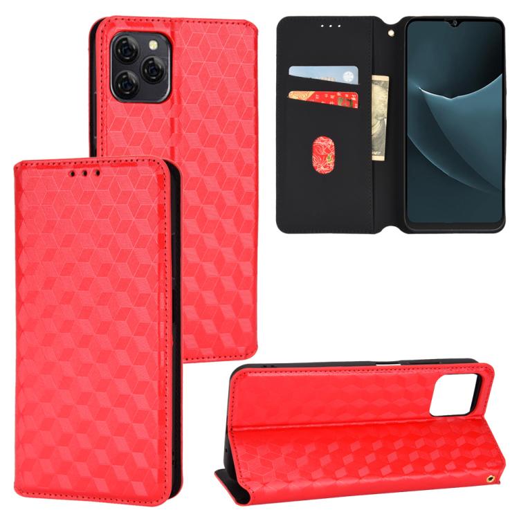 Cubic Grid Texture Flip Leather Phone Case, For Blackview Oscal C30 / C30 Pro, For Blackview A53 / A53 Pro, For Blackview A85, For Blackview Oscal C80, For Blackview A55 Pro, For Blackview A50, For Blackview A95, For Blackview A55                      ...