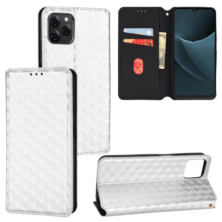 Cubic Grid Texture Flip Leather Phone Case, For Blackview Oscal C30 / C30 Pro, For Blackview A53 / A53 Pro, For Blackview A85, For Blackview Oscal C80, For Blackview A55 Pro, For Blackview A50, For Blackview A95, For Blackview A55                      ...