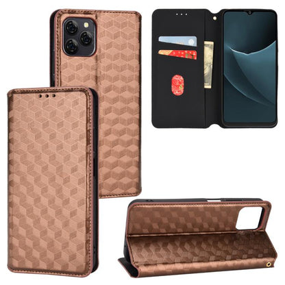 Cubic Grid Texture Flip Leather Phone Case, For Blackview Oscal C30 / C30 Pro, For Blackview A53 / A53 Pro, For Blackview A85, For Blackview Oscal C80, For Blackview A55 Pro, For Blackview A50, For Blackview A95, For Blackview A55                      ...