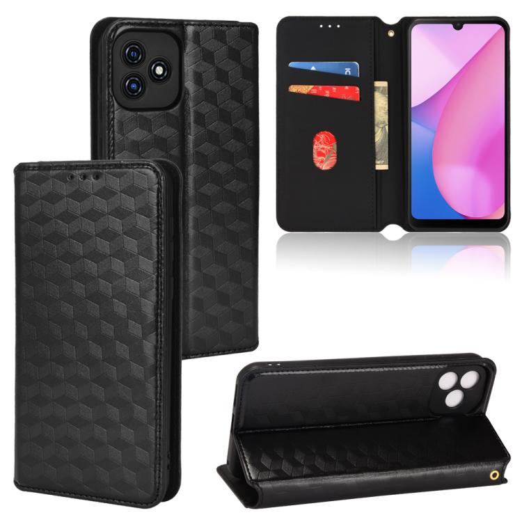 Cubic Grid Texture Flip Leather Phone Case, For Blackview Oscal C30 / C30 Pro, For Blackview A53 / A53 Pro, For Blackview A85, For Blackview Oscal C80, For Blackview A55 Pro, For Blackview A50, For Blackview A95, For Blackview A55                      ...
