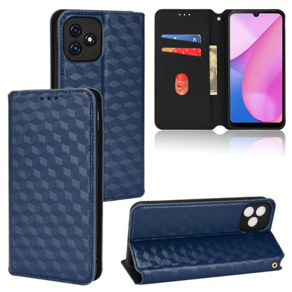 Cubic Grid Texture Flip Leather Phone Case, For Blackview Oscal C30 / C30 Pro, For Blackview A53 / A53 Pro, For Blackview A85, For Blackview Oscal C80, For Blackview A55 Pro, For Blackview A50, For Blackview A95, For Blackview A55                      ...
