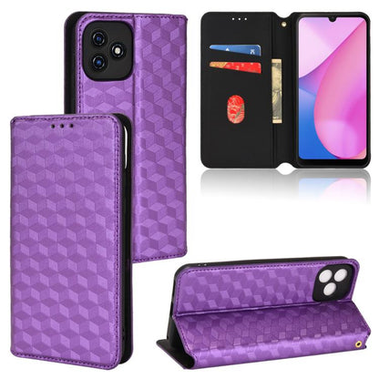 Cubic Grid Texture Flip Leather Phone Case, For Blackview Oscal C30 / C30 Pro, For Blackview A53 / A53 Pro, For Blackview A85, For Blackview Oscal C80, For Blackview A55 Pro, For Blackview A50, For Blackview A95, For Blackview A55                      ...