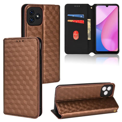 Cubic Grid Texture Flip Leather Phone Case, For Blackview Oscal C30 / C30 Pro, For Blackview A53 / A53 Pro, For Blackview A85, For Blackview Oscal C80, For Blackview A55 Pro, For Blackview A50, For Blackview A95, For Blackview A55                      ...