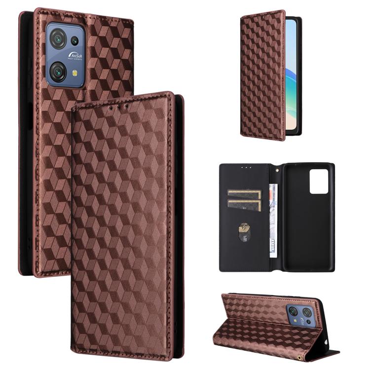 Cubic Grid Texture Flip Leather Phone Case, For Blackview Oscal C30 / C30 Pro, For Blackview A53 / A53 Pro, For Blackview A85, For Blackview Oscal C80, For Blackview A55 Pro, For Blackview A50, For Blackview A95, For Blackview A55                      ...