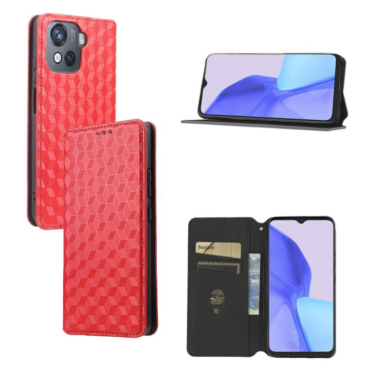 Cubic Grid Texture Flip Leather Phone Case, For Blackview Oscal C30 / C30 Pro, For Blackview A53 / A53 Pro, For Blackview A85, For Blackview Oscal C80, For Blackview A55 Pro, For Blackview A50, For Blackview A95, For Blackview A55                      ...