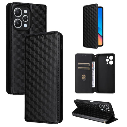 Cubic Grid Texture Flip Leather Phone Case, For Redmi Note 13 Pro 4G Global, For Redmi A3, For Redmi 13C 5G / 13R 5G, For Redmi Note 13 4G, For Redmi K70E / Xiaomi Poco X6 Pro, For Redmi Note 13R Pro 5G, For Redmi Note 13 5G, For Redmi Note 13 Pro+ 5G ...