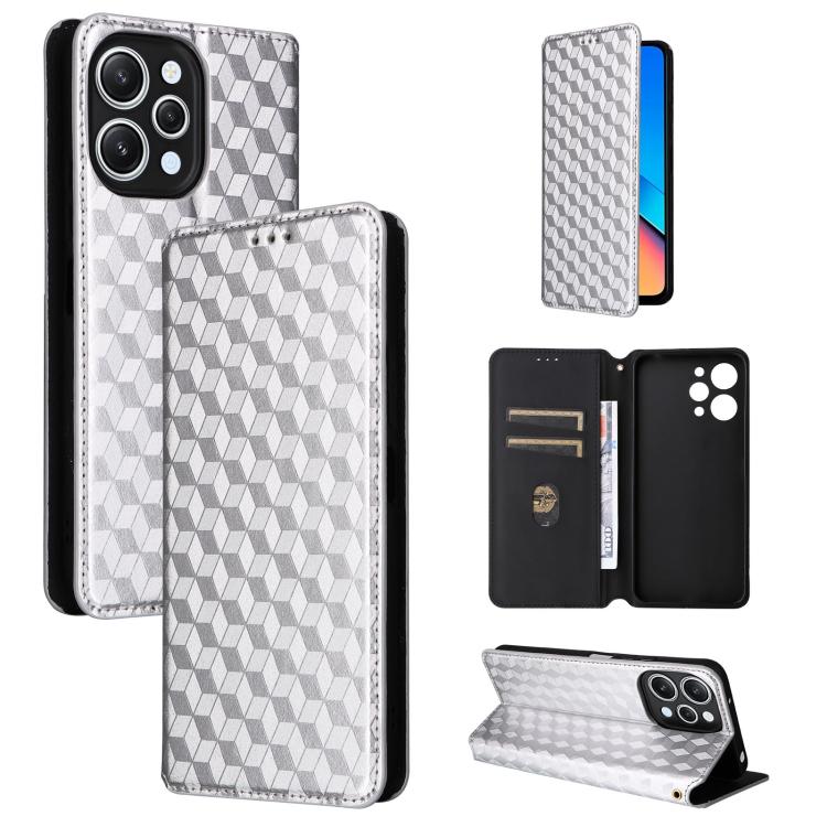 Cubic Grid Texture Flip Leather Phone Case, For Redmi Note 13 Pro 4G Global, For Redmi A3, For Redmi 13C 5G / 13R 5G, For Redmi Note 13 4G, For Redmi K70E / Xiaomi Poco X6 Pro, For Redmi Note 13R Pro 5G, For Redmi Note 13 5G, For Redmi Note 13 Pro+ 5G ...
