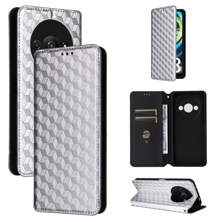 Cubic Grid Texture Flip Leather Phone Case, For Redmi Note 13 Pro 4G Global, For Redmi A3, For Redmi 13C 5G / 13R 5G, For Redmi Note 13 4G, For Redmi K70E / Xiaomi Poco X6 Pro, For Redmi Note 13R Pro 5G, For Redmi Note 13 5G, For Redmi Note 13 Pro+ 5G ...