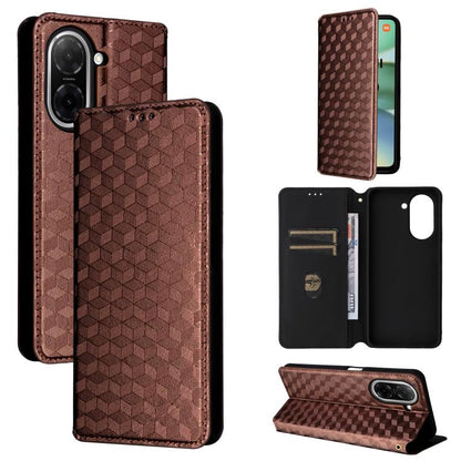 Cubic Grid Texture Flip Leather Phone Case, For Redmi K90 5G / Poco F8 Pro, For Redmi Note 15 Pro 5G Global 163.6mm, For Redmi 15 5G Global / 15 4G SEA 169mm, For Redmi 15 5G / 4G EU 171mm, For Redmi A5 4G 173.3mm                                       ...