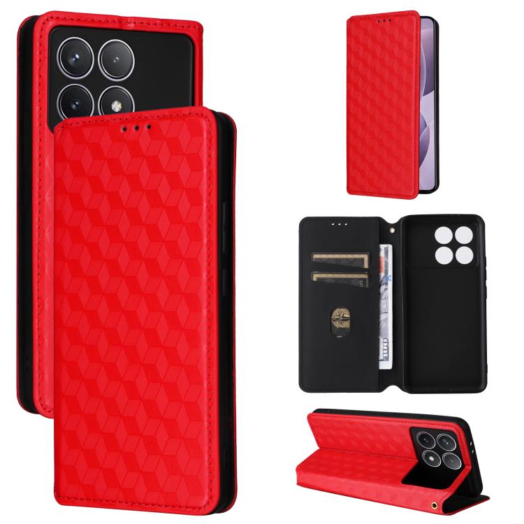 Cubic Grid Texture Flip Leather Phone Case, For Redmi Note 13 Pro 4G Global, For Redmi A3, For Redmi 13C 5G / 13R 5G, For Redmi Note 13 4G, For Redmi K70E / Xiaomi Poco X6 Pro, For Redmi Note 13R Pro 5G, For Redmi Note 13 5G, For Redmi Note 13 Pro+ 5G ...