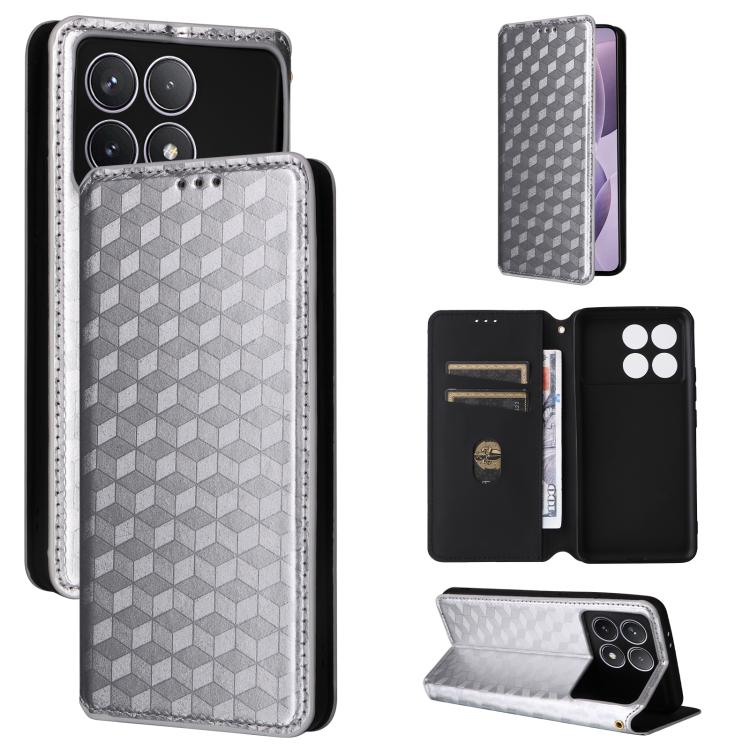 Cubic Grid Texture Flip Leather Phone Case, For Redmi Note 13 Pro 4G Global, For Redmi A3, For Redmi 13C 5G / 13R 5G, For Redmi Note 13 4G, For Redmi K70E / Xiaomi Poco X6 Pro, For Redmi Note 13R Pro 5G, For Redmi Note 13 5G, For Redmi Note 13 Pro+ 5G ...