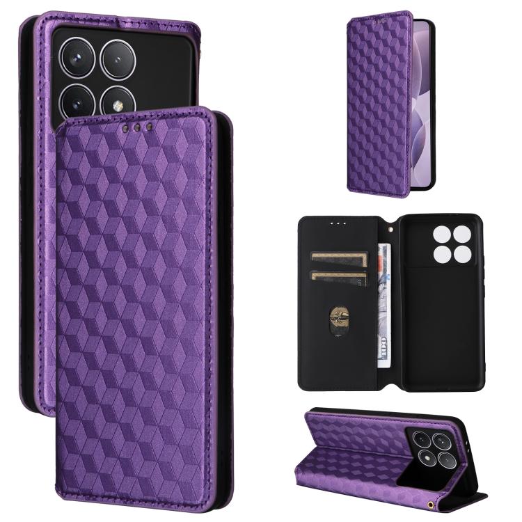 Cubic Grid Texture Flip Leather Phone Case, For Redmi Note 13 Pro 4G Global, For Redmi A3, For Redmi 13C 5G / 13R 5G, For Redmi Note 13 4G, For Redmi K70E / Xiaomi Poco X6 Pro, For Redmi Note 13R Pro 5G, For Redmi Note 13 5G, For Redmi Note 13 Pro+ 5G ...