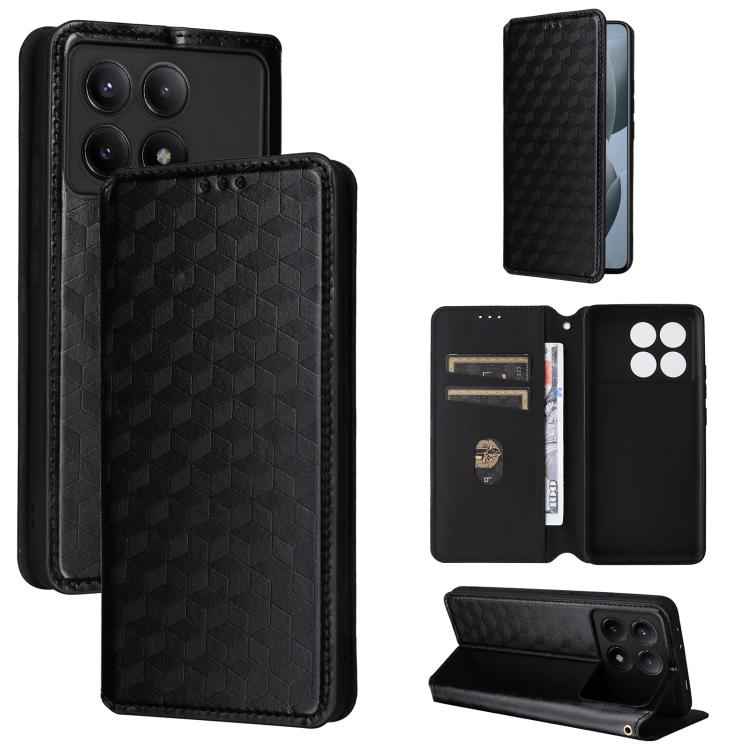 Cubic Grid Texture Flip Leather Phone Case, For Redmi Note 13 Pro 4G Global, For Redmi A3, For Redmi 13C 5G / 13R 5G, For Redmi Note 13 4G, For Redmi K70E / Xiaomi Poco X6 Pro, For Redmi Note 13R Pro 5G, For Redmi Note 13 5G, For Redmi Note 13 Pro+ 5G ...