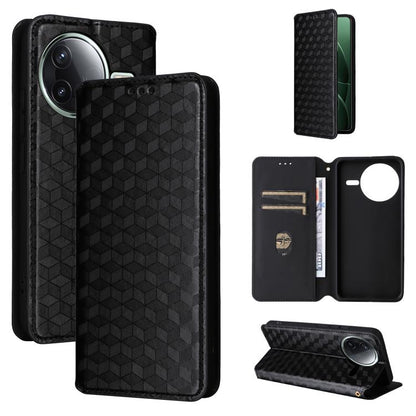 Cubic Grid Texture Flip Leather Phone Case, For Redmi K90 5G / Poco F8 Pro, For Redmi Note 15 Pro 5G Global 163.6mm, For Redmi 15 5G Global / 15 4G SEA 169mm, For Redmi 15 5G / 4G EU 171mm, For Redmi A5 4G 173.3mm                                       ...