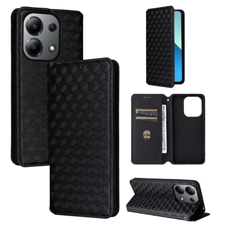Cubic Grid Texture Flip Leather Phone Case, For Redmi Note 13 Pro 4G Global, For Redmi A3, For Redmi 13C 5G / 13R 5G, For Redmi Note 13 4G, For Redmi K70E / Xiaomi Poco X6 Pro, For Redmi Note 13R Pro 5G, For Redmi Note 13 5G, For Redmi Note 13 Pro+ 5G ...