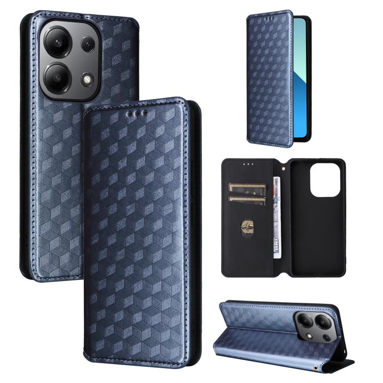 Cubic Grid Texture Flip Leather Phone Case, For Redmi Note 13 Pro 4G Global, For Redmi A3, For Redmi 13C 5G / 13R 5G, For Redmi Note 13 4G, For Redmi K70E / Xiaomi Poco X6 Pro, For Redmi Note 13R Pro 5G, For Redmi Note 13 5G, For Redmi Note 13 Pro+ 5G ...