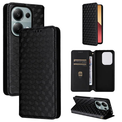 Cubic Grid Texture Flip Leather Phone Case, For Redmi Note 13 Pro 4G Global, For Redmi A3, For Redmi 13C 5G / 13R 5G, For Redmi Note 13 4G, For Redmi K70E / Xiaomi Poco X6 Pro, For Redmi Note 13R Pro 5G, For Redmi Note 13 5G, For Redmi Note 13 Pro+ 5G ...