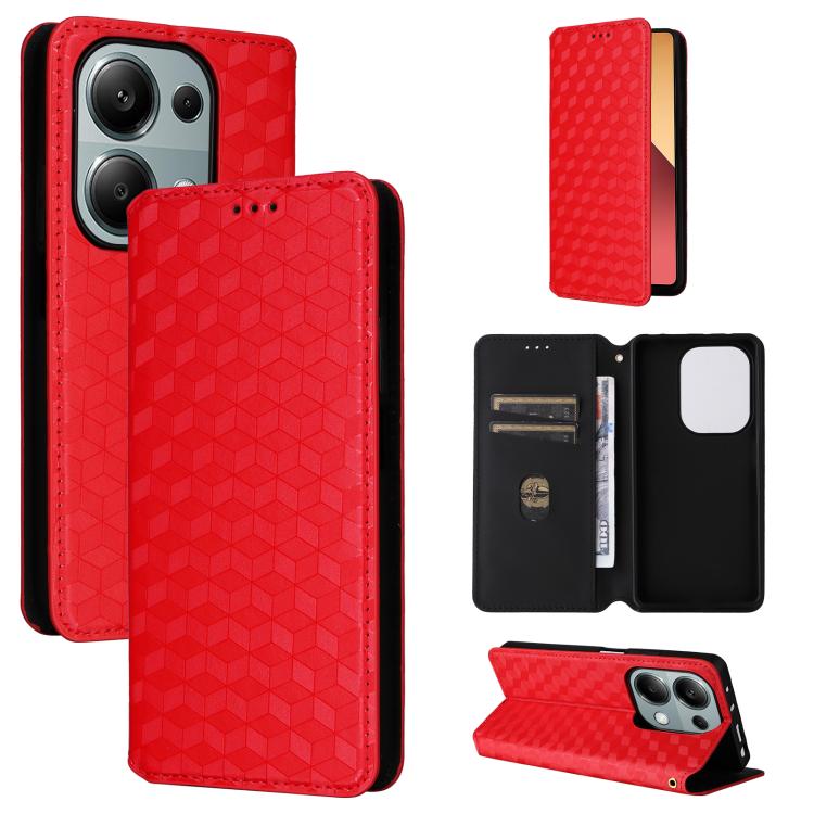 Cubic Grid Texture Flip Leather Phone Case, For Redmi Note 13 Pro 4G Global, For Redmi A3, For Redmi 13C 5G / 13R 5G, For Redmi Note 13 4G, For Redmi K70E / Xiaomi Poco X6 Pro, For Redmi Note 13R Pro 5G, For Redmi Note 13 5G, For Redmi Note 13 Pro+ 5G ...