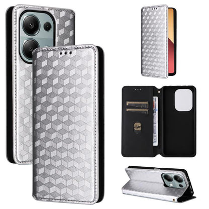 Cubic Grid Texture Flip Leather Phone Case, For Redmi Note 13 Pro 4G Global, For Redmi A3, For Redmi 13C 5G / 13R 5G, For Redmi Note 13 4G, For Redmi K70E / Xiaomi Poco X6 Pro, For Redmi Note 13R Pro 5G, For Redmi Note 13 5G, For Redmi Note 13 Pro+ 5G ...