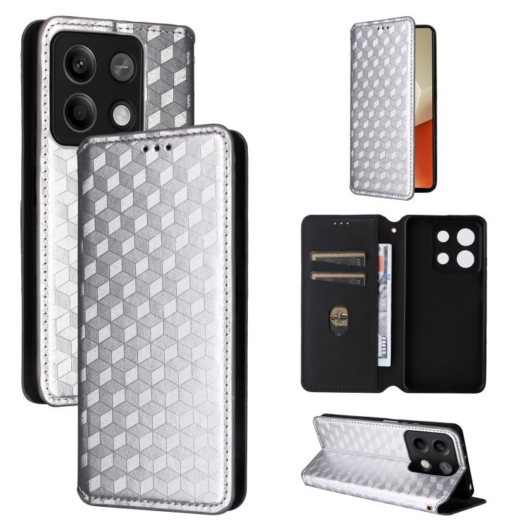 Cubic Grid Texture Flip Leather Phone Case, For Redmi Note 13 Pro 4G Global, For Redmi A3, For Redmi 13C 5G / 13R 5G, For Redmi Note 13 4G, For Redmi K70E / Xiaomi Poco X6 Pro, For Redmi Note 13R Pro 5G, For Redmi Note 13 5G, For Redmi Note 13 Pro+ 5G ...