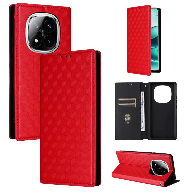 Cubic Grid Texture Flip Leather Phone Case, For Redmi K90 5G / Poco F8 Pro, For Redmi Note 15 Pro 5G Global 163.6mm, For Redmi 15 5G Global / 15 4G SEA 169mm, For Redmi 15 5G / 4G EU 171mm, For Redmi A5 4G 173.3mm                                       ...