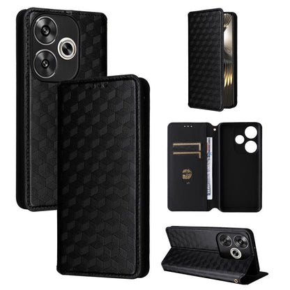 Cubic Grid Texture Flip Leather Phone Case, For Redmi K90 5G / Poco F8 Pro, For Redmi Note 15 Pro 5G Global 163.6mm, For Redmi 15 5G Global / 15 4G SEA 169mm, For Redmi 15 5G / 4G EU 171mm, For Redmi A5 4G 173.3mm                                       ...